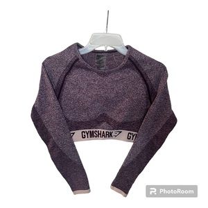 Gymshark Womens Dry Flex Crop Top, Dark Ruby, Size Medium, NWOT